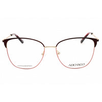 Adensco Women's Eyeglasses - Matte Burgundy Metal Rectangular Frame | AD 251 07BL 00 ,