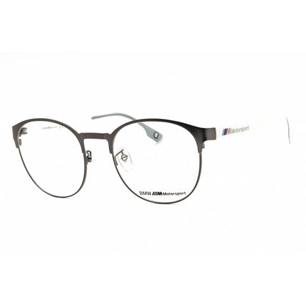 BMW Men's Eyeglasses - Matte Gunmetal Round Shape Metal Full Rim Frame | BS5001 009 ,