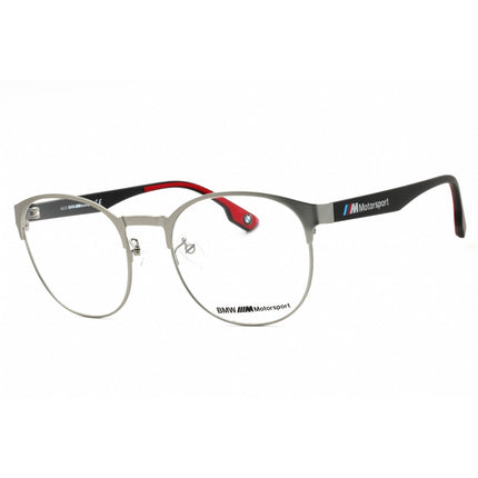 BMW Men's Eyeglasses - Matte Dark Ruthenium Round Metal Full Rim Frame | BS5001 013 ,