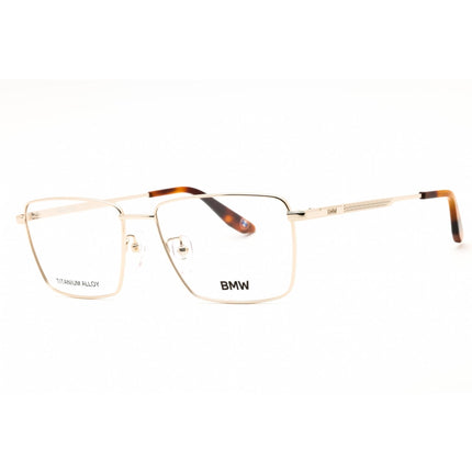 BMW Men's Eyeglasses - Pale Gold Rectangular Titanium Full Rim Frame | BW5079-H 032 ,