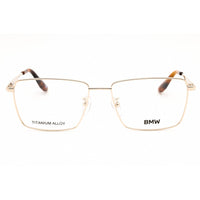 BMW Men's Eyeglasses - Pale Gold Rectangular Titanium Full Rim Frame | BW5079-H 032 ,
