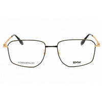 BMW Men's Eyeglasses - Black/Gold Rectangular Titanium Full Rim Frame | BW5101-H 005 ,