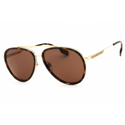 Burberry Unisex Sunglasses - Gold/Havana/Black Metal Aviator Frame | 0BE3125 101773 ,