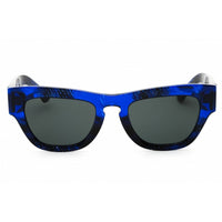 Burberry Unisex Sunglasses - Check Blue Plastic Rectangular Frame | 0BE4440U 411487 ,