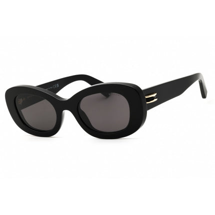 Bvlgari Women's Sunglasses - Shiny Black Acetate Oval Frame | BV40039I B.ZERO1 01A ,