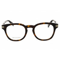 Bvlgari Men's Eyeglasses - Dark Havana Acetate Round Frame | BV50024F B.ZERO1 052 ,