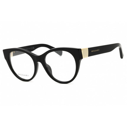 Bvlgari Women's Eyeglasses - Shiny Black Acetate Round Frame | BV50048I TUBOGAS 001 ,