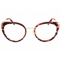 Chopard Women's Eyeglasses - Streaked Burgundy Metal Cat Eye Frame | VCH367V 01G2 ,