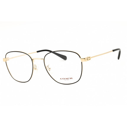 Coach Women's Eyeglasses - Shiny Light Gold/Black Metal Oval Frame | 0HC5163 9429 ,