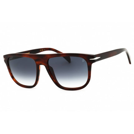 David Beckham Men's Sunglasses - Brown Horn Rectangular Frame | DB 7111/S 0EX4 9O ,