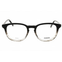 Fossil Unisex Eyeglasses - Black/Grey Acetate Round Full Rim Frame | FOS 7127 08A 00 ,