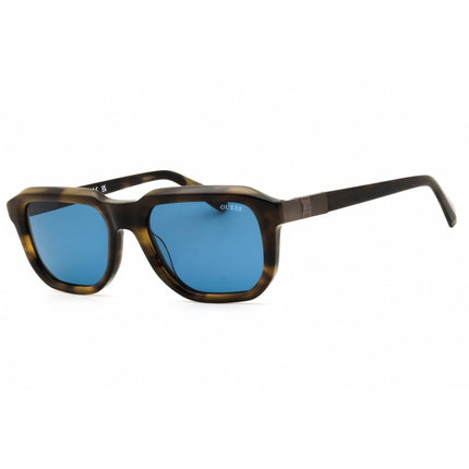 Guess Men's Sunglasses - Dark Green/Horn Acetate Oval Full Rim Frame | GU00278 98V ,