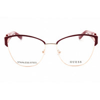 Guess Women's Eyeglasses - Bordeaux Metal Cat Eye Shape Full Rim Frame | GU2984 071 ,
