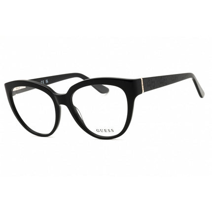 Guess Women's Eyeglasses - Shiny Black Acetate Cat Eye Full Rim Frame | GU50232 001 ,