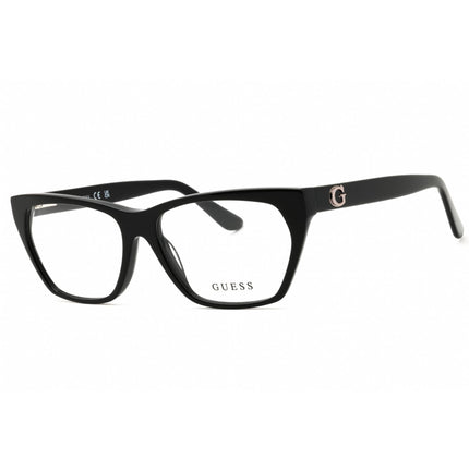 Guess Women's Eyeglasses - Shiny Black Acetate Cat Eye Full Rim Frame | GU50234 001 ,