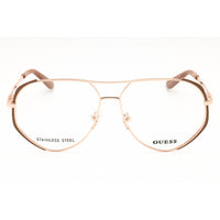 Guess Women's Eyeglasses - Matte Beige/Shiny Rose Gold Aviator Frame | GU50247 058 ,