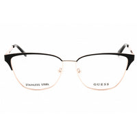 Guess Women's Eyeglasses - Shiny Black Rectangular Metal Full Rim Frame | GU2795 001 ,