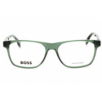 Hugo Boss Men's Eyeglasses - Green Horn Acetate Rectangular Shape Frame | 1646 06AK 00 ,