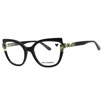KARL LAGERFELD Women's Eyeglasses - Black/Marble Acetate Cat Eye Frame | KL6132 013 ,