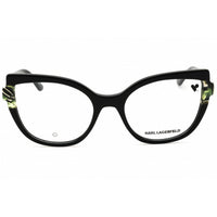 KARL LAGERFELD Women's Eyeglasses - Black/Marble Acetate Cat Eye Frame | KL6132 013 ,