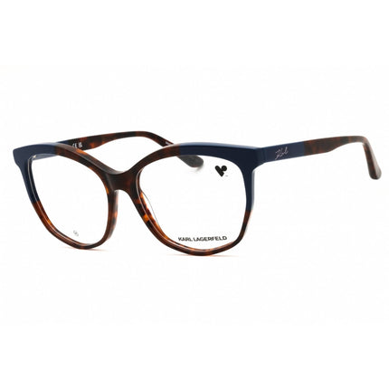 KARL LAGERFELD Women's Eyeglasses - Tortoise/Blue Acetate Round Frame | KL6154 236 ,