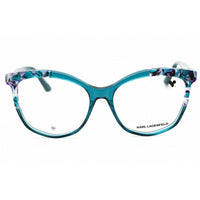 KARL LAGERFELD Women's Eyeglasses - Blue/Marble Blue Acetate Frame | KL6154 434 ,