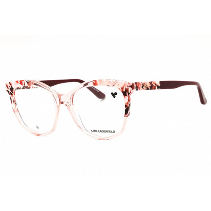 KARL LAGERFELD Women's Eyeglasses - Rose/Brown Acetate Round Frame | KL6154 618 ,