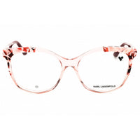 KARL LAGERFELD Women's Eyeglasses - Rose/Brown Acetate Round Frame | KL6154 618 ,