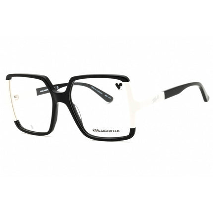 KARL LAGERFELD Women's Eyeglasses - Black/White Acetate Oversized Frame | KL6169 006 ,