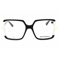 KARL LAGERFELD Women's Eyeglasses - Black/White Acetate Oversized Frame | KL6169 006 ,