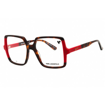KARL LAGERFELD Women's Eyeglasses - Dark Tortoise/Red Acetate Frame | KL6169 255 ,