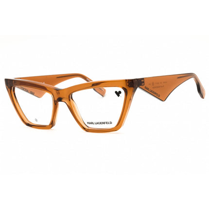 KARL LAGERFELD Women's Eyeglasses - Light Brown Cat Eye Full Rim Frame | KL6195 210 ,