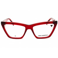 KARL LAGERFELD Women's Eyeglasses - Red Injected Propionate Cat Eye Frame | KL6195 600 ,