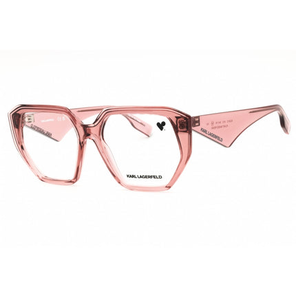 KARL LAGERFELD Women's Eyeglasses - Rose Injected Propionate Oval Frame | KL6213 610 ,