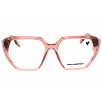 KARL LAGERFELD Women's Eyeglasses - Rose Injected Propionate Oval Frame | KL6213 610 ,