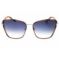 Longchamp Women's Sunglasses - Havana Metal Cat Eye Shape Full Rim Frame | LO167S 223 ,