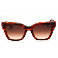 Longchamp Women's Sunglasses - Striped Red Cat Eye Shape Full Rim Frame | LO762S 607 ,