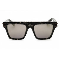 Philipp Plein Unisex Sunglasses - Shiny Grey Havana Acetate Frame | SPP108V 56721X ,