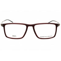 Porsche Men's Eyeglasses - Red Titanium Rectangular Shape Full Rim Frame | P8363 54C ,