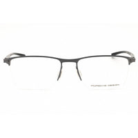Porsche Men's Eyeglasses - Gunmetal Rectangular Metal Half Rim Frame | P8371 54C ,