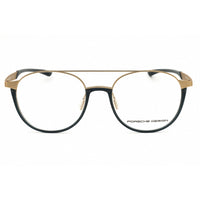 Porsche Men's Eyeglasses - Light Gold/Blue Titanium Round Full Rim Frame | P8389 52B ,