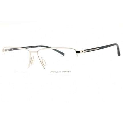 Porsche Men's Eyeglasses - Palladium/Black Metal Rectangular Shape Frame | P8399 59B ,