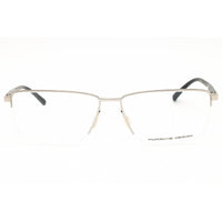 Porsche Men's Eyeglasses - Palladium/Black Metal Rectangular Shape Frame | P8399 59B ,