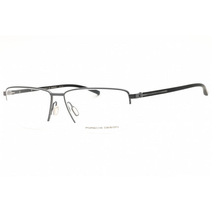 Porsche Men's Eyeglasses - Gunmetal/Black Metal Rectangular Half Rim Frame | P8399 59D ,