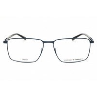 Porsche Men's Eyeglasses - Blue/Black Metal Rectangular Full Rim Frame | P8729 57D ,
