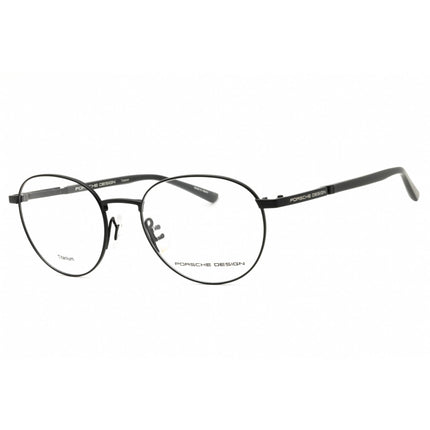 Porsche Men's Eyeglasses - Black/Grey Titanium Round Full Rim Frame | P8731 51A000 ,