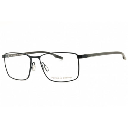 Porsche Men's Eyeglasses - Blue/Dark Grey Metal Rectangular Shape Frame | P8733 57D ,