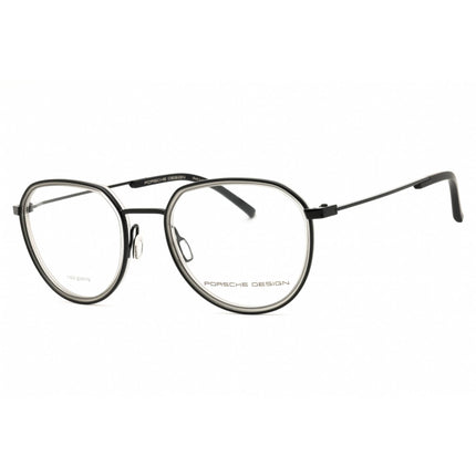 Porsche Men's Eyeglasses - Black/Grey Injected Propionate Round Frame | P8740 53A000 ,