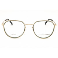 Porsche Men's Eyeglasses - Gold/Grey Injected Propionate Full Rim Frame | P8740 53B000 ,
