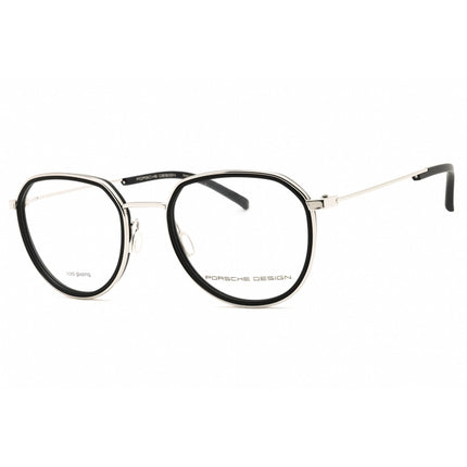 Porsche Men's Eyeglasses - Palladium/Black Round Shape Full Rim Frame | P8740 53C000 ,